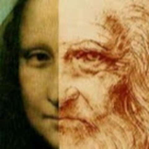 Half Mona Lisa, half Leonardo da Vinci — the muse